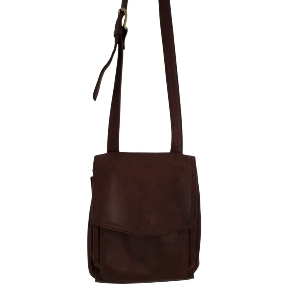 Vintage Fossil Brown Leather Crossbody - Picture 2 of 12